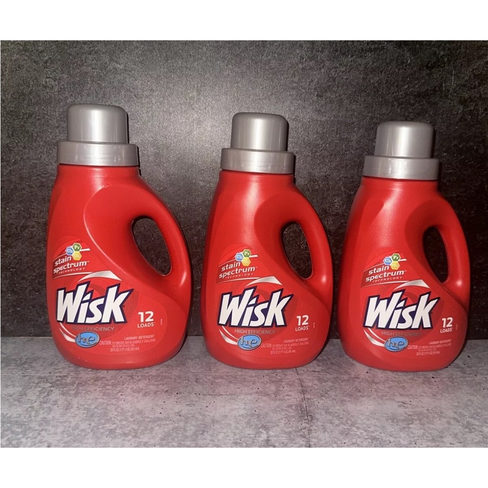 3 Wisk High Efficiency Stain Spectrum Liquid Laundry Detergent 20oz Each